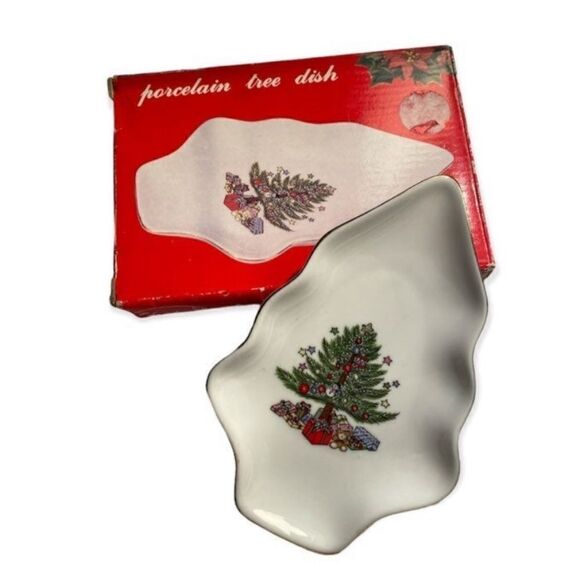 Other - Small christmas tree decorative plate vintage